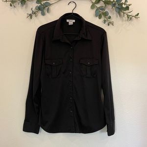 EUC Bogari Black Button Down Shirt
